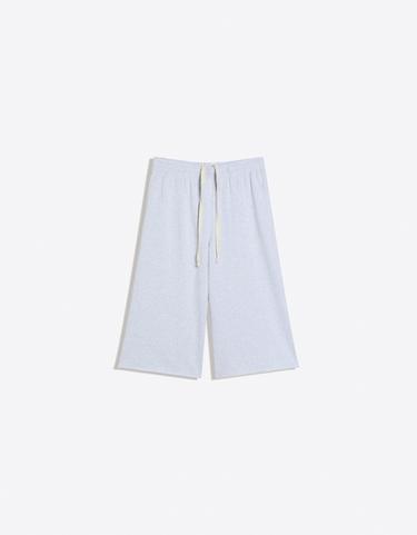 Long plush Bermuda shorts — Grey 2