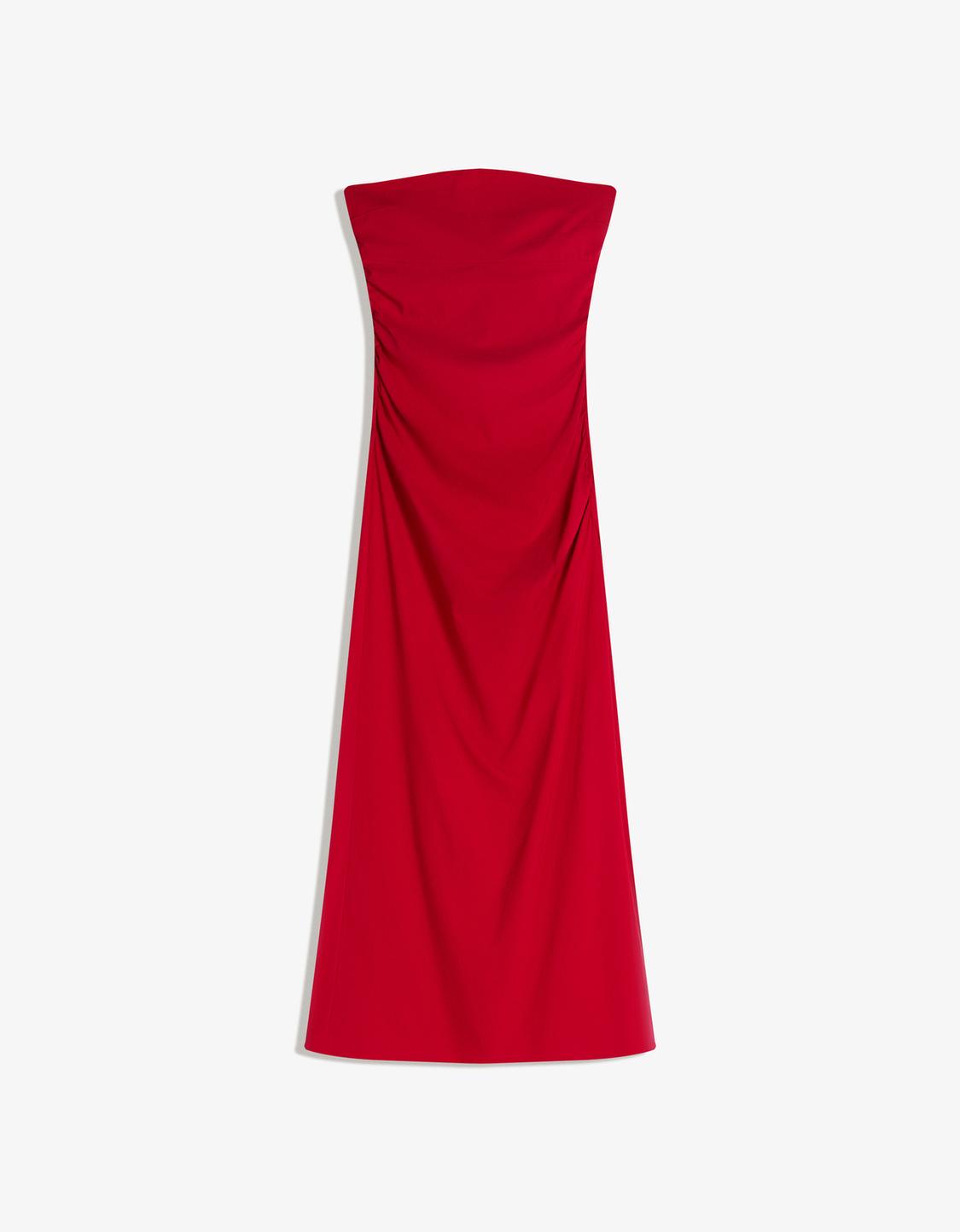 Bengaline bandeau midi dress
