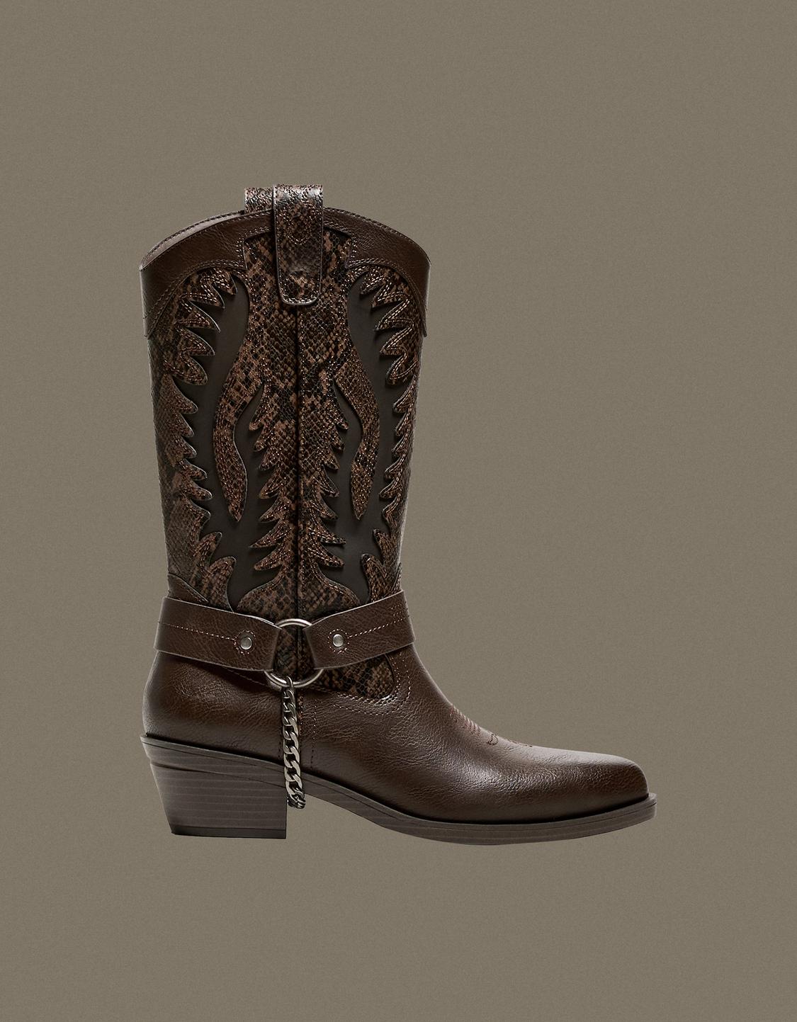 Animal print cowboy boots