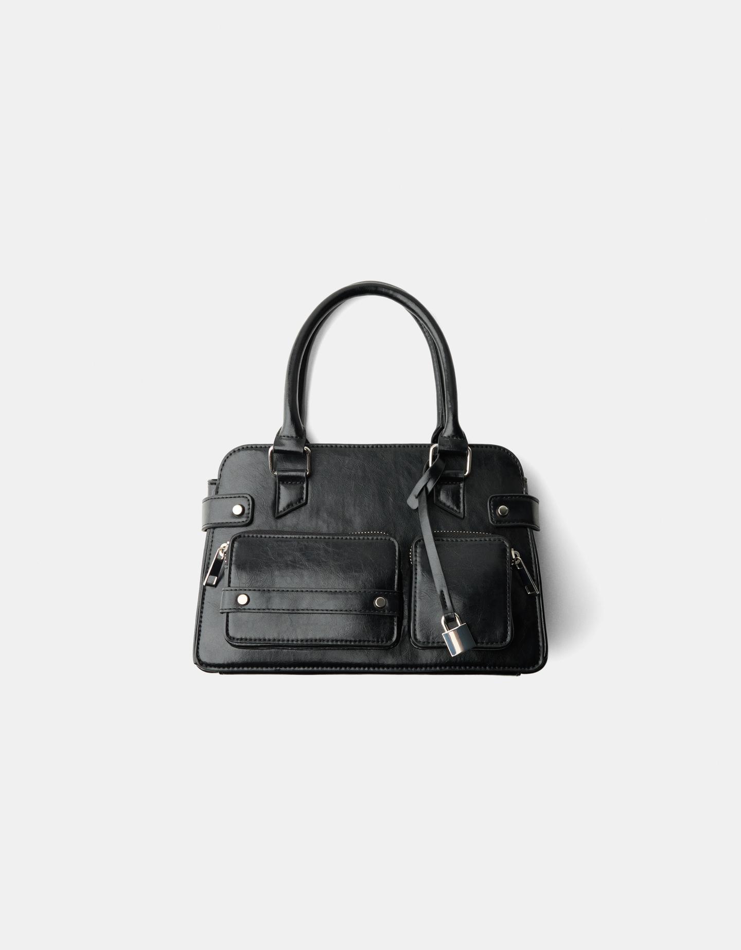 Bershka Borsa Shopper Multitasca Donna Nero