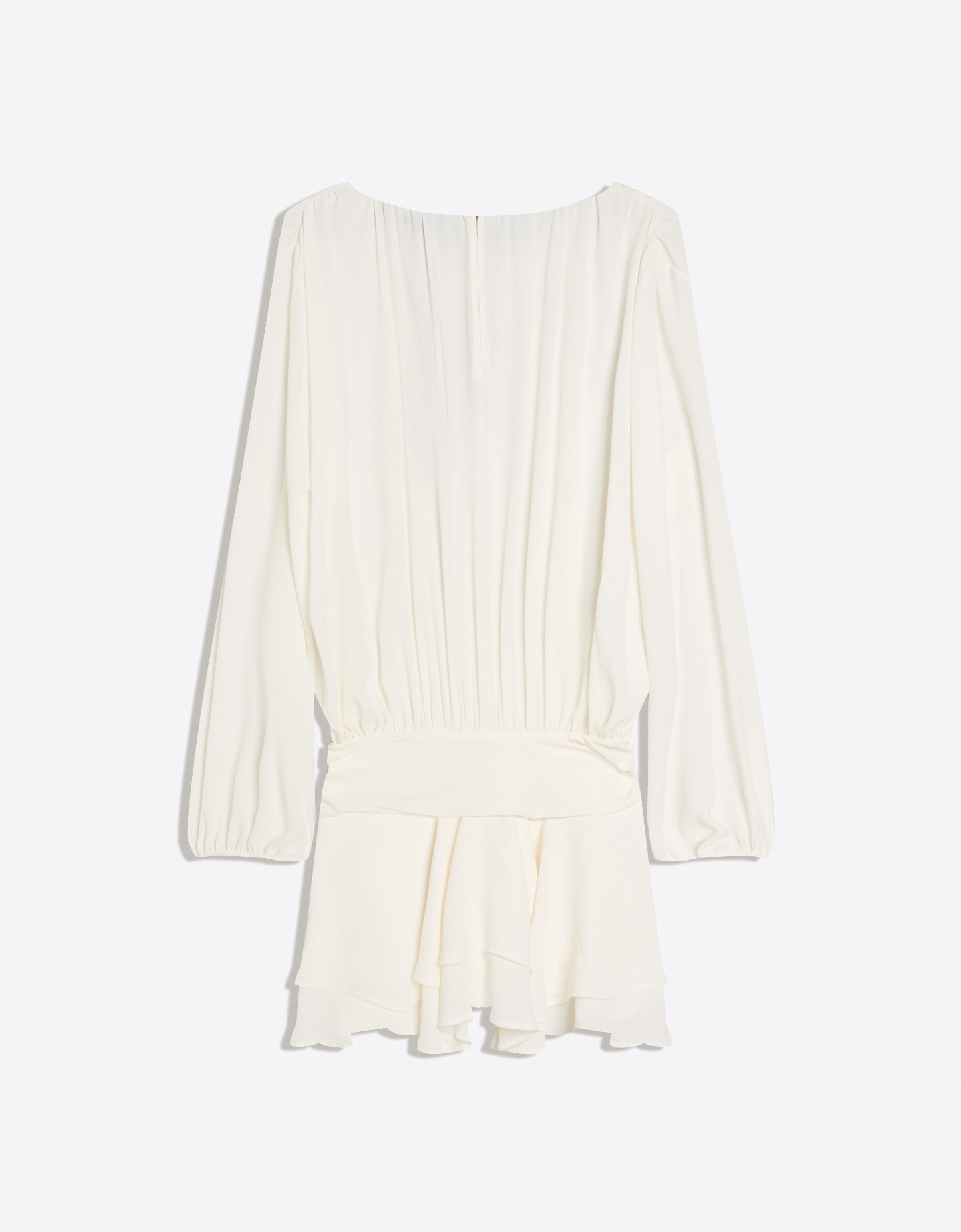 Kloş etekli kuşaklı mini elbise - Görsel 4