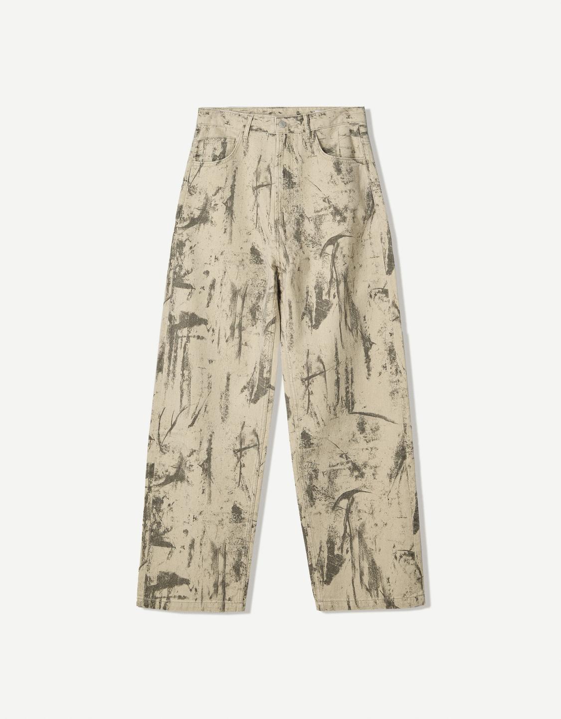 Baggy printed jeans