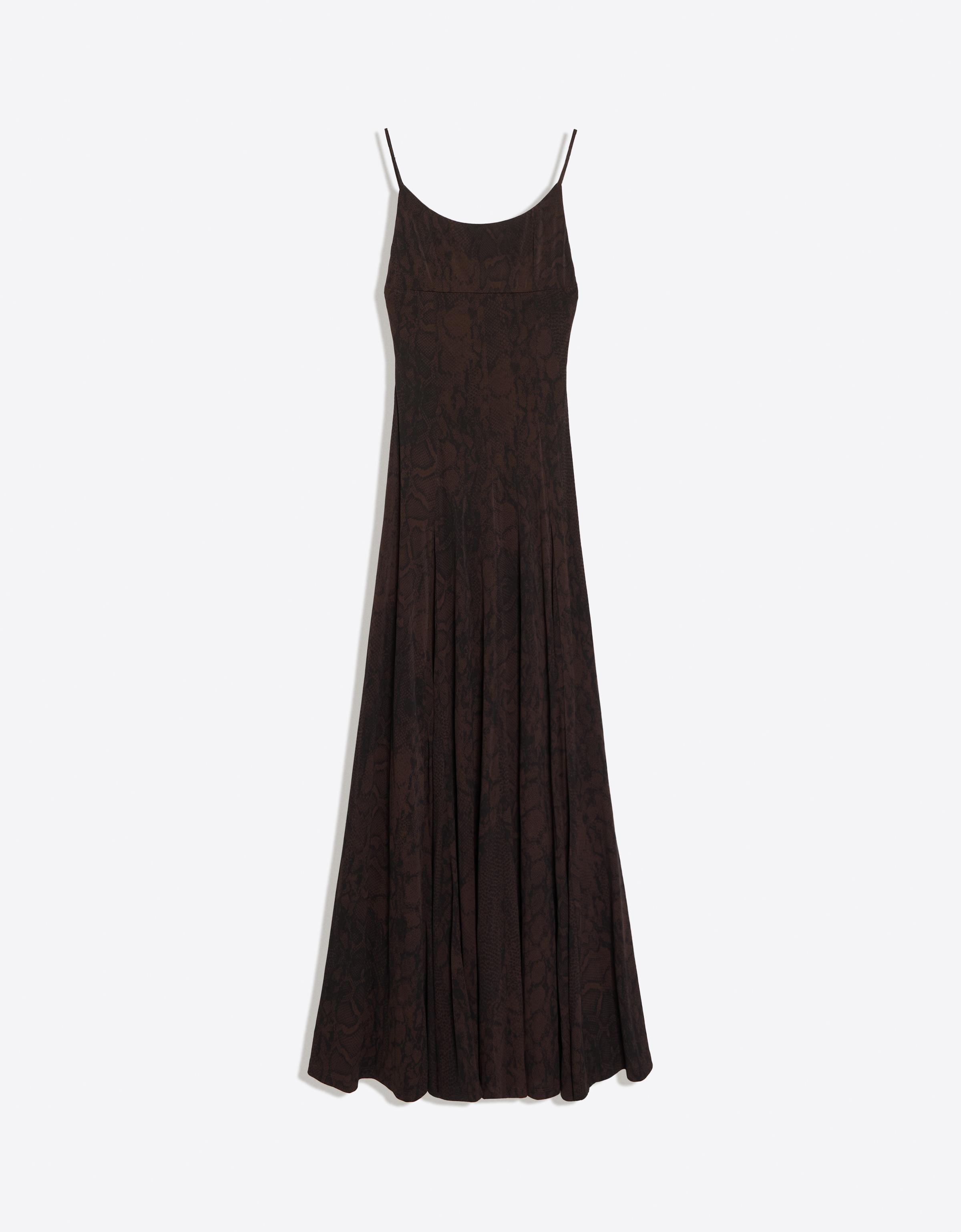 Long strappy dress — Brown