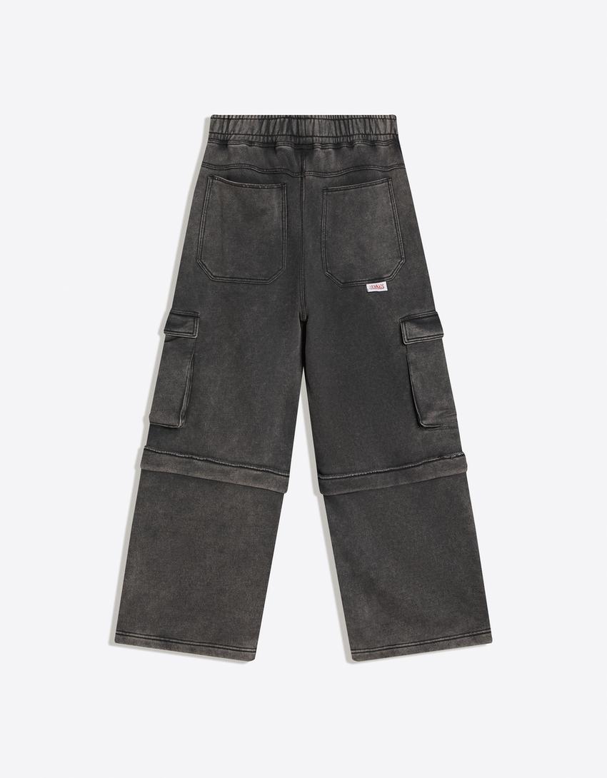 Pantalon cargo baggy fit-Gris