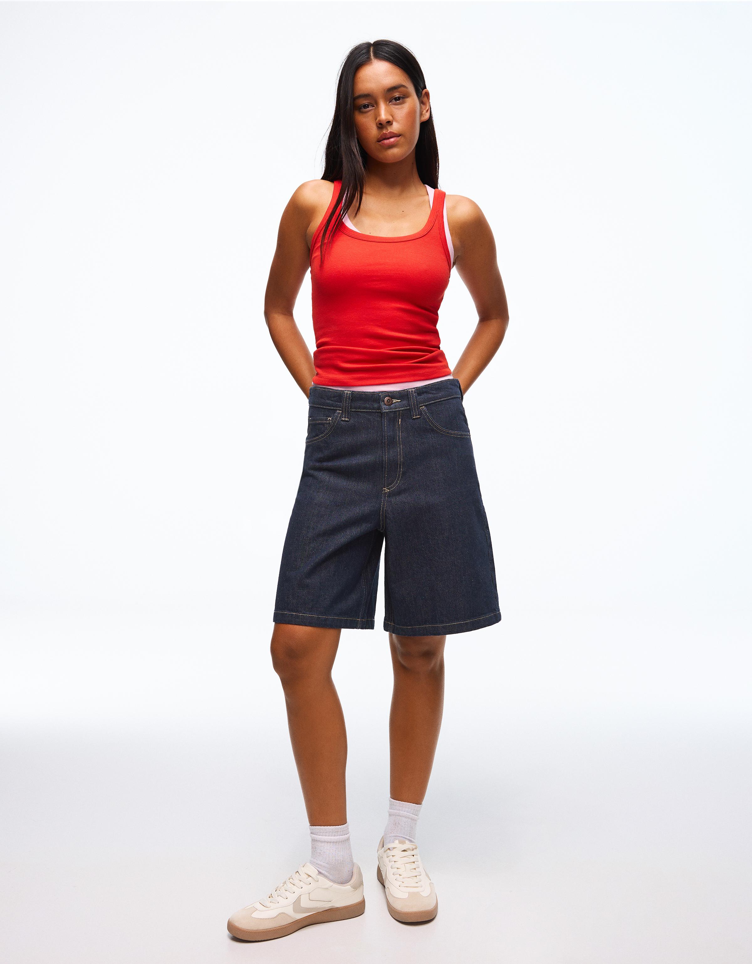 Baggy fit denim şort - Görsel 84