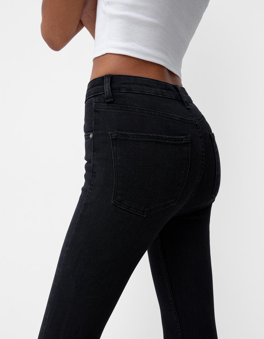 Jeans taille très haute skinny-Noir