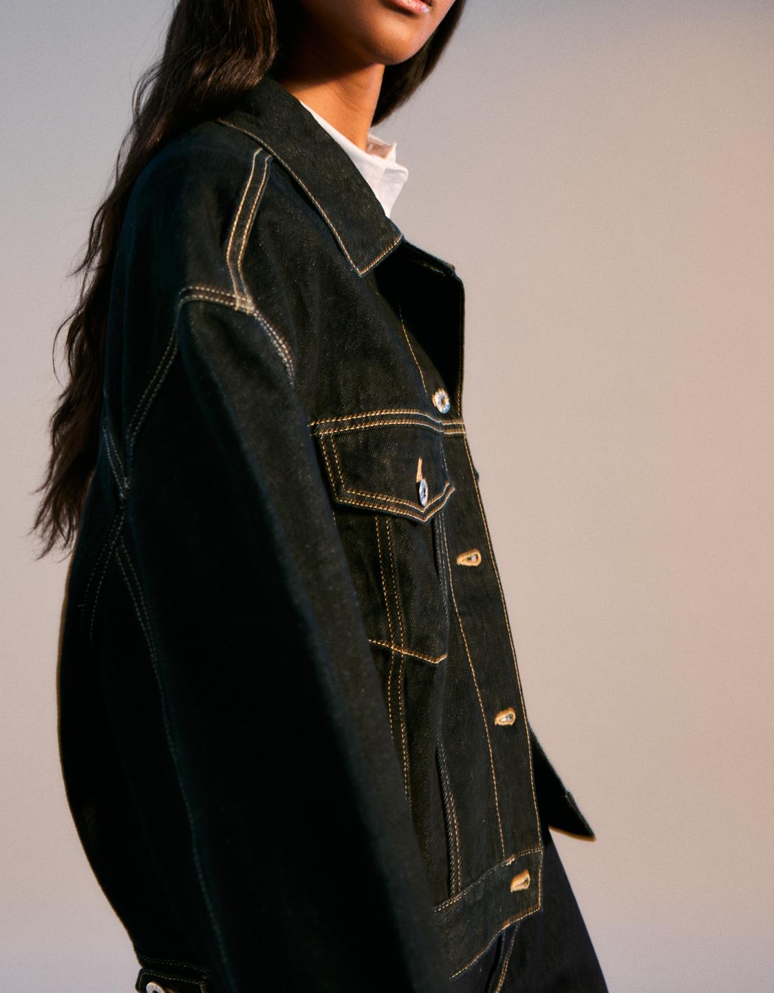 Balloon denim jacket