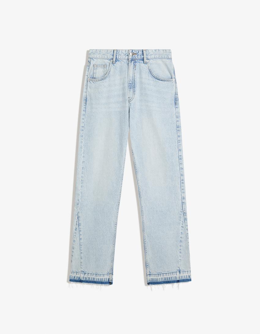 Jeans flare straight-Azul claro-3
