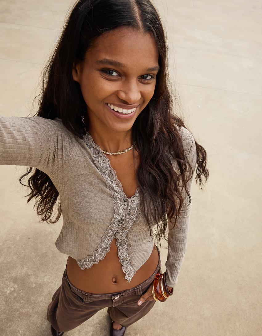 Coleccion Bershka Tienda Bershka Ropa Mujer Camisas Manga Corta