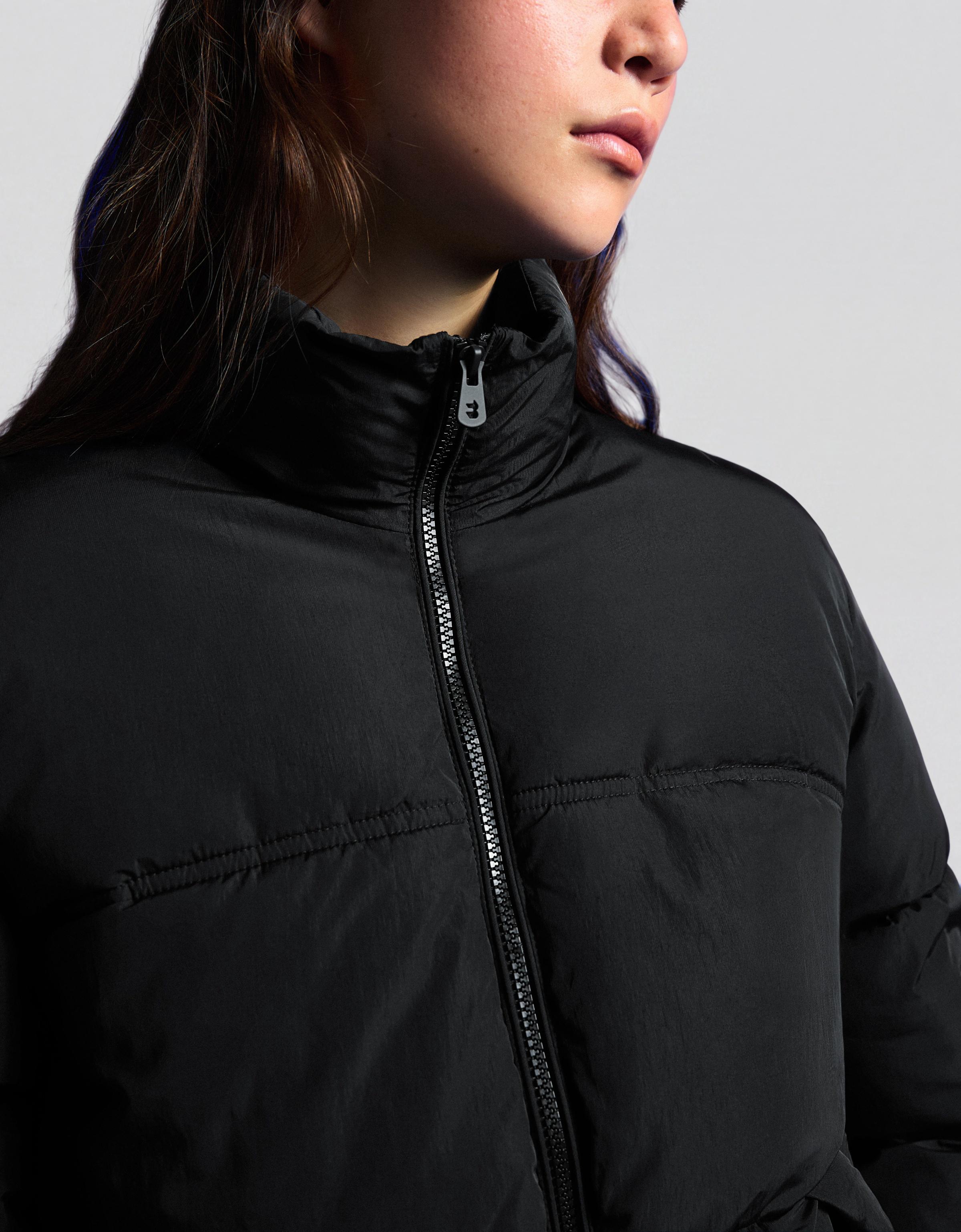Water-repellent padded jacket — Black