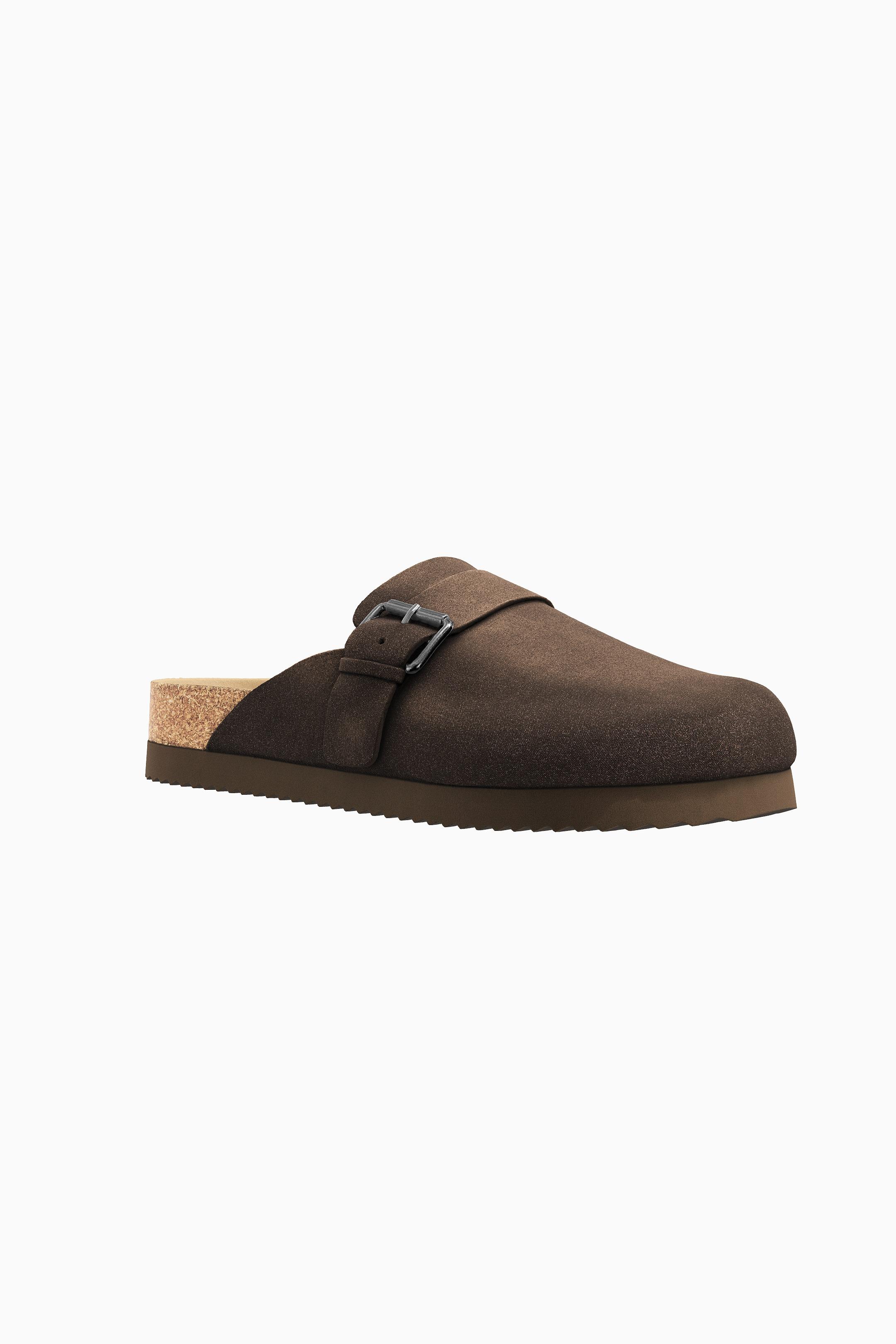 Basic buckle clogs-BROWN-5