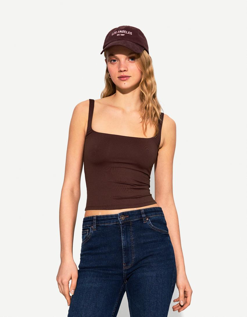Strappy top-Brown