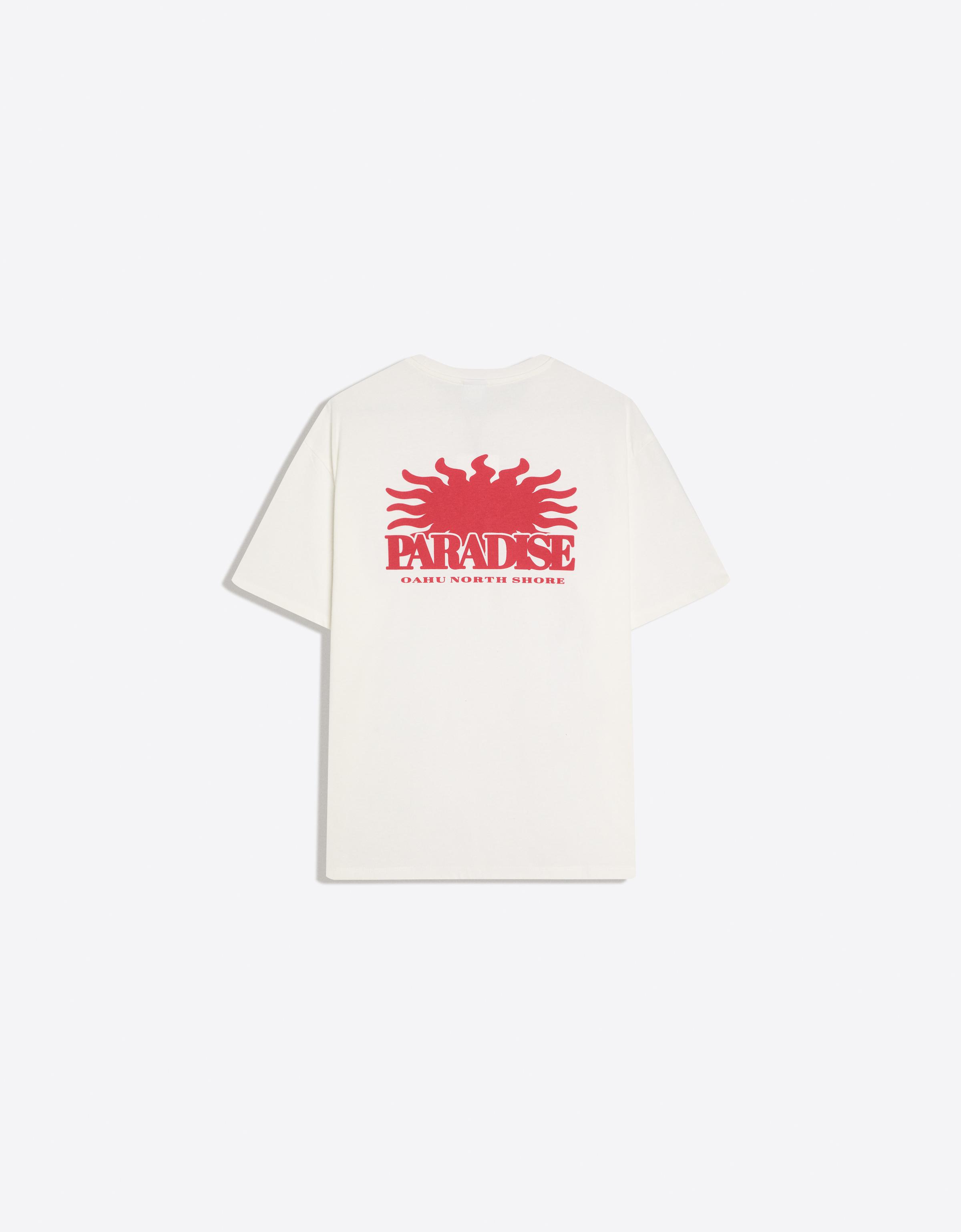 Boxy fit print T-shirt — Off white