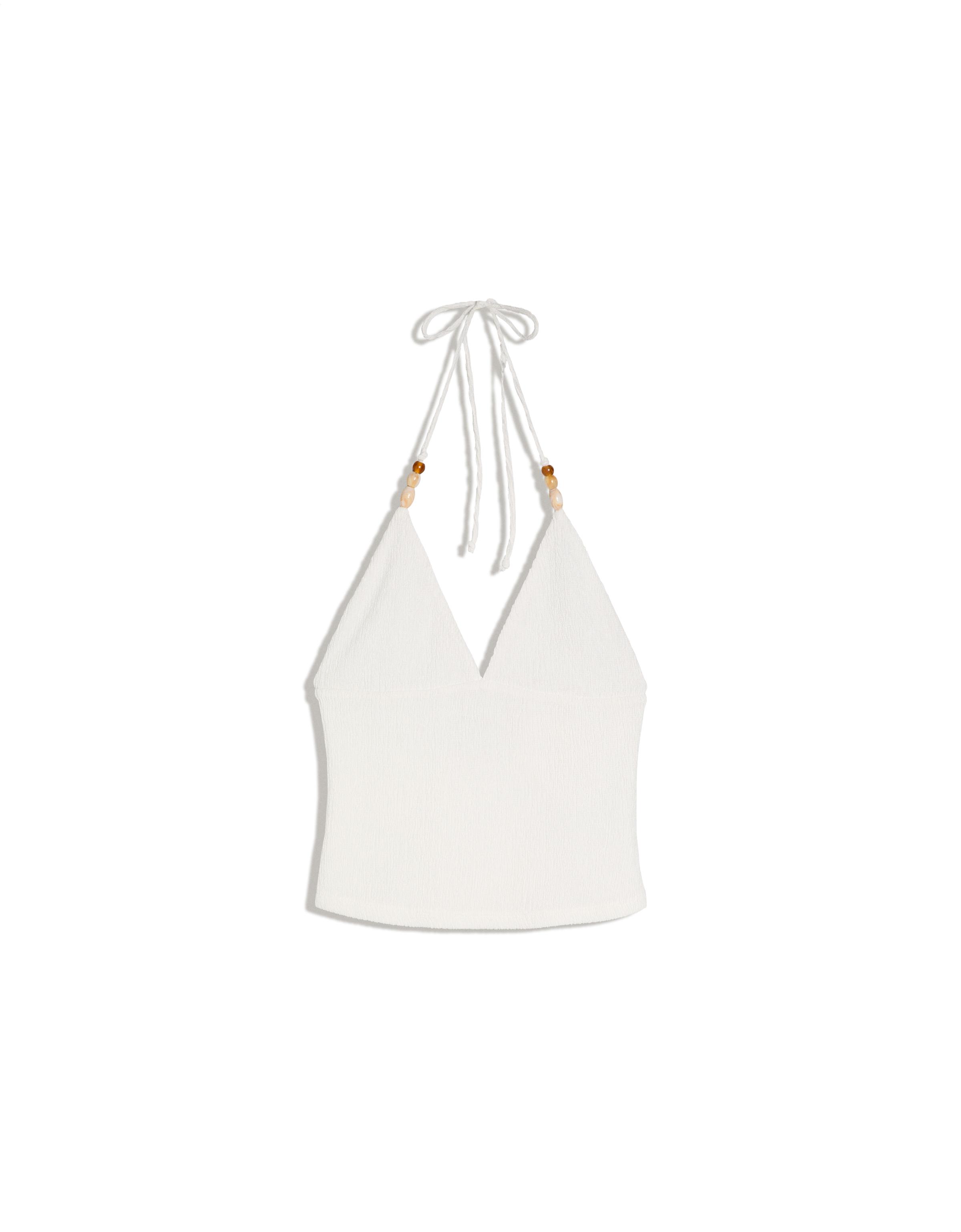 Rustic halter top — Cream