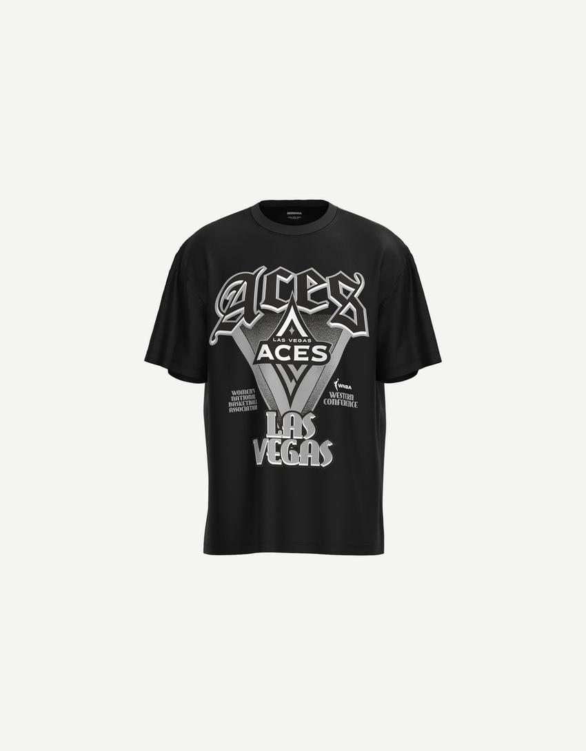 Maglietta WNBA Las Vegas Aces maniche corte-Nero-3