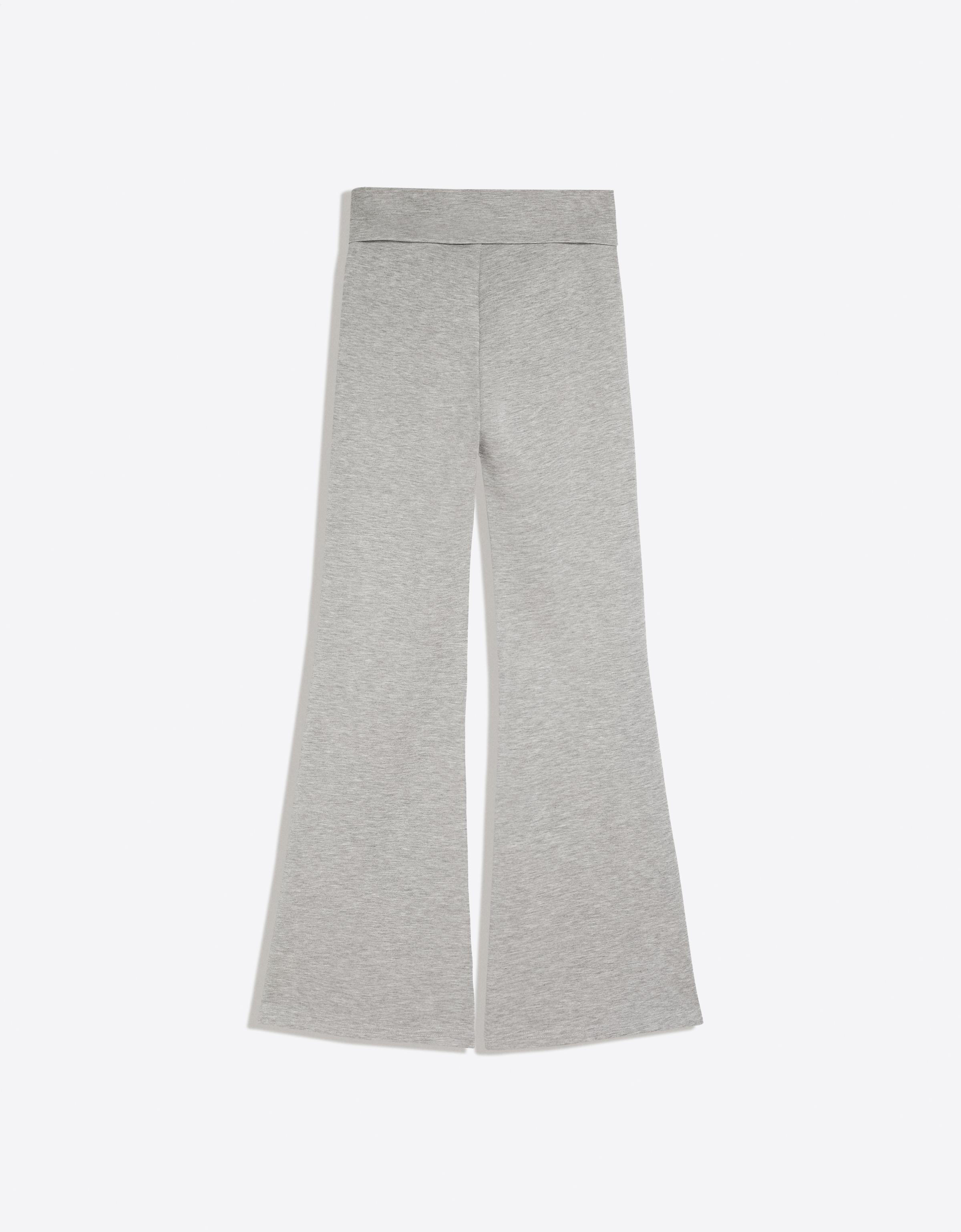 Flared modal trousers — Grey