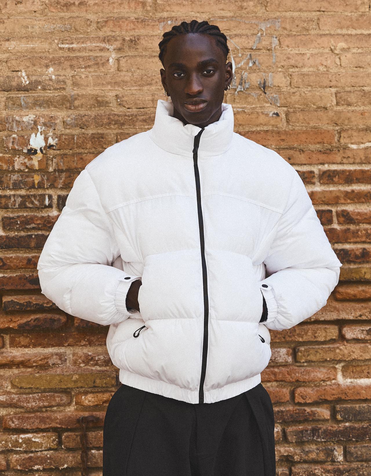 Technical puffer jacket — White