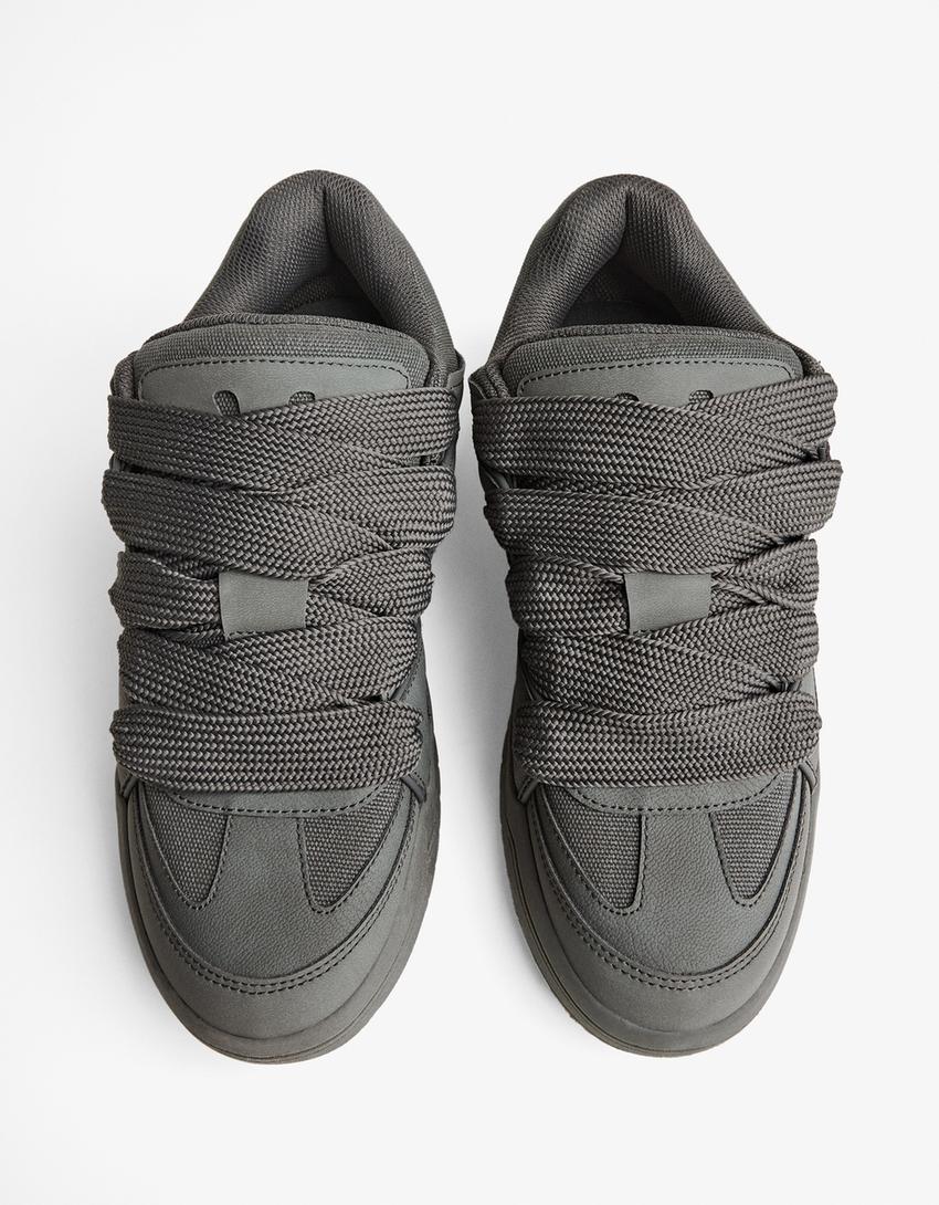 Sneakers skate suola spessa-Grigio