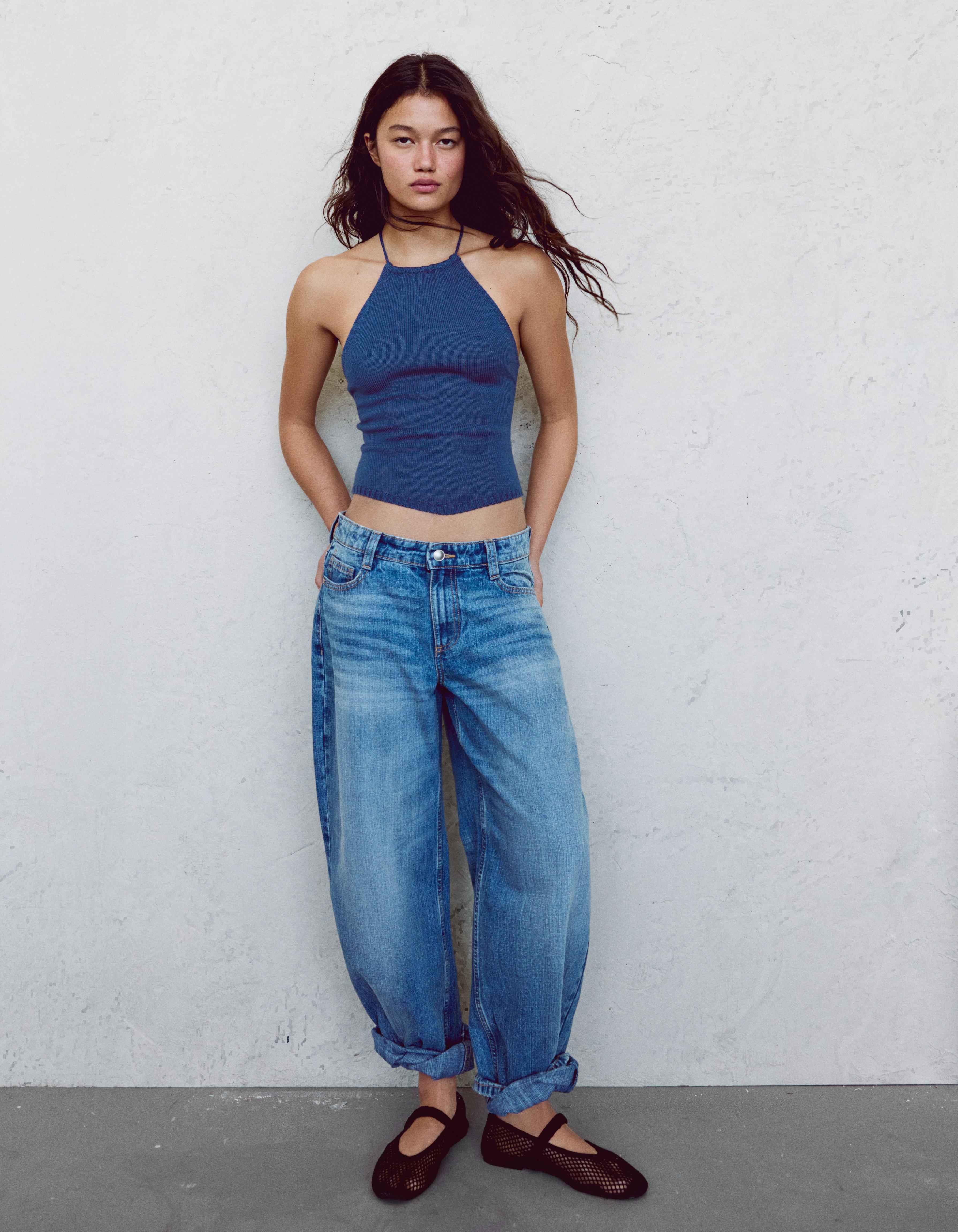 Rustic halter top — Blue