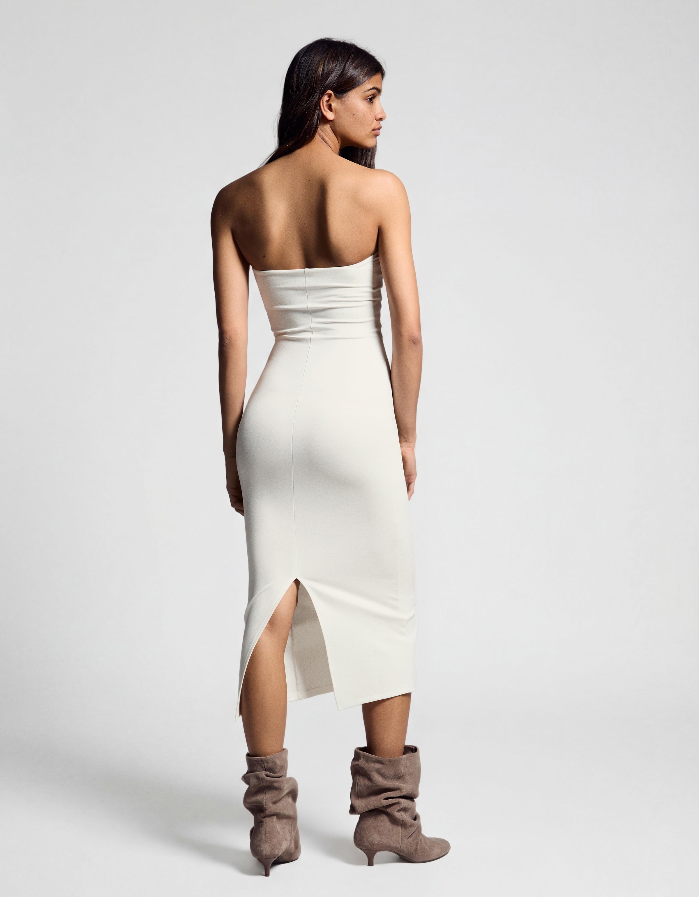 Bandeau triko midi elbise - Görsel 79