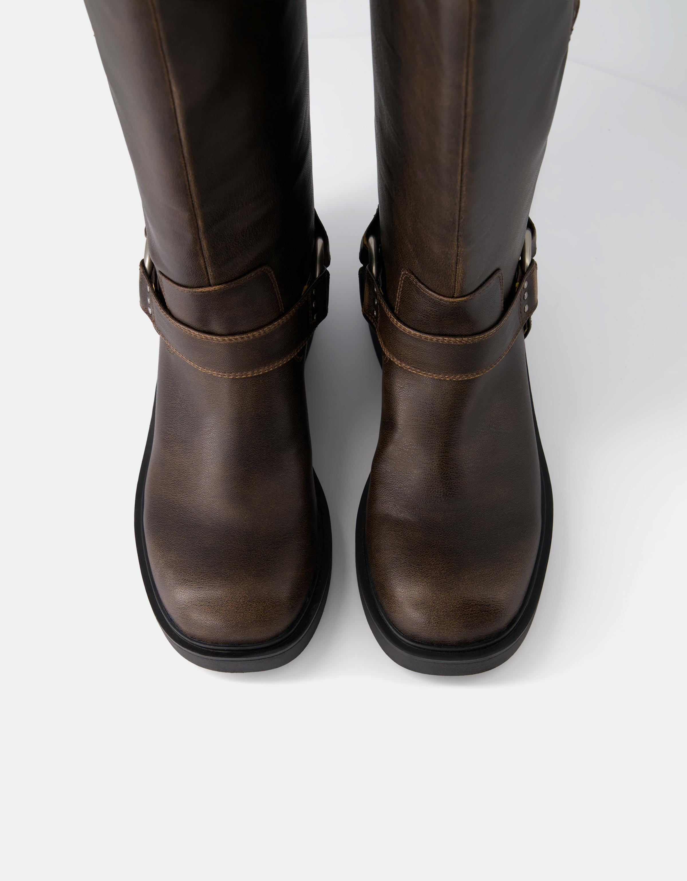 Bershka biker boots best sale