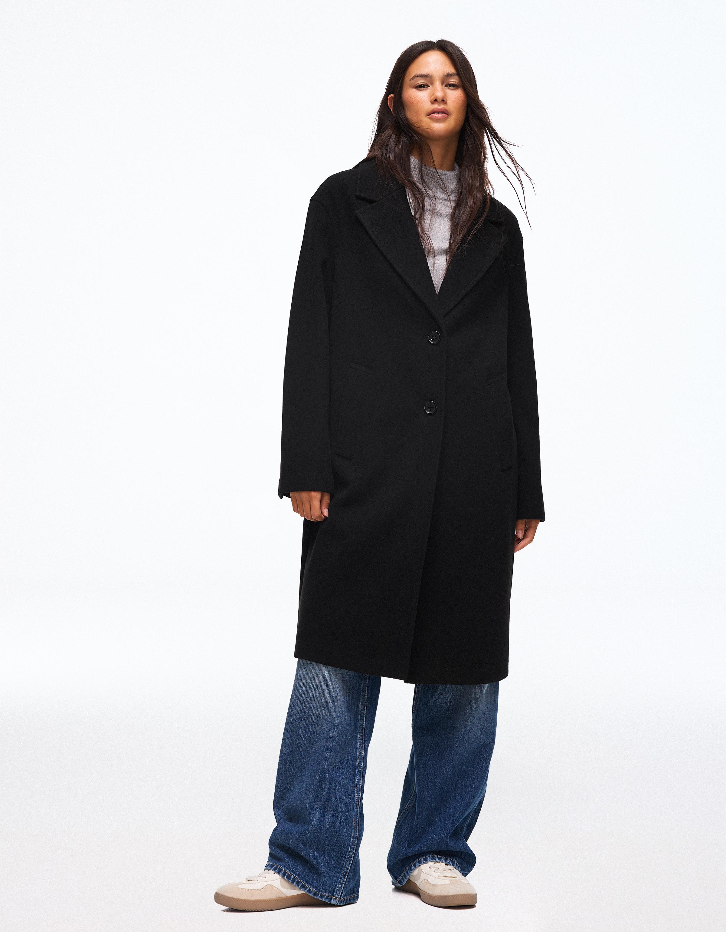Long soft-touch coat