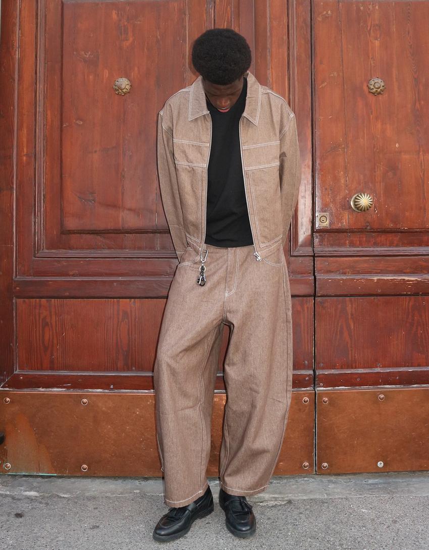 Super balloon fit jeans-Brown