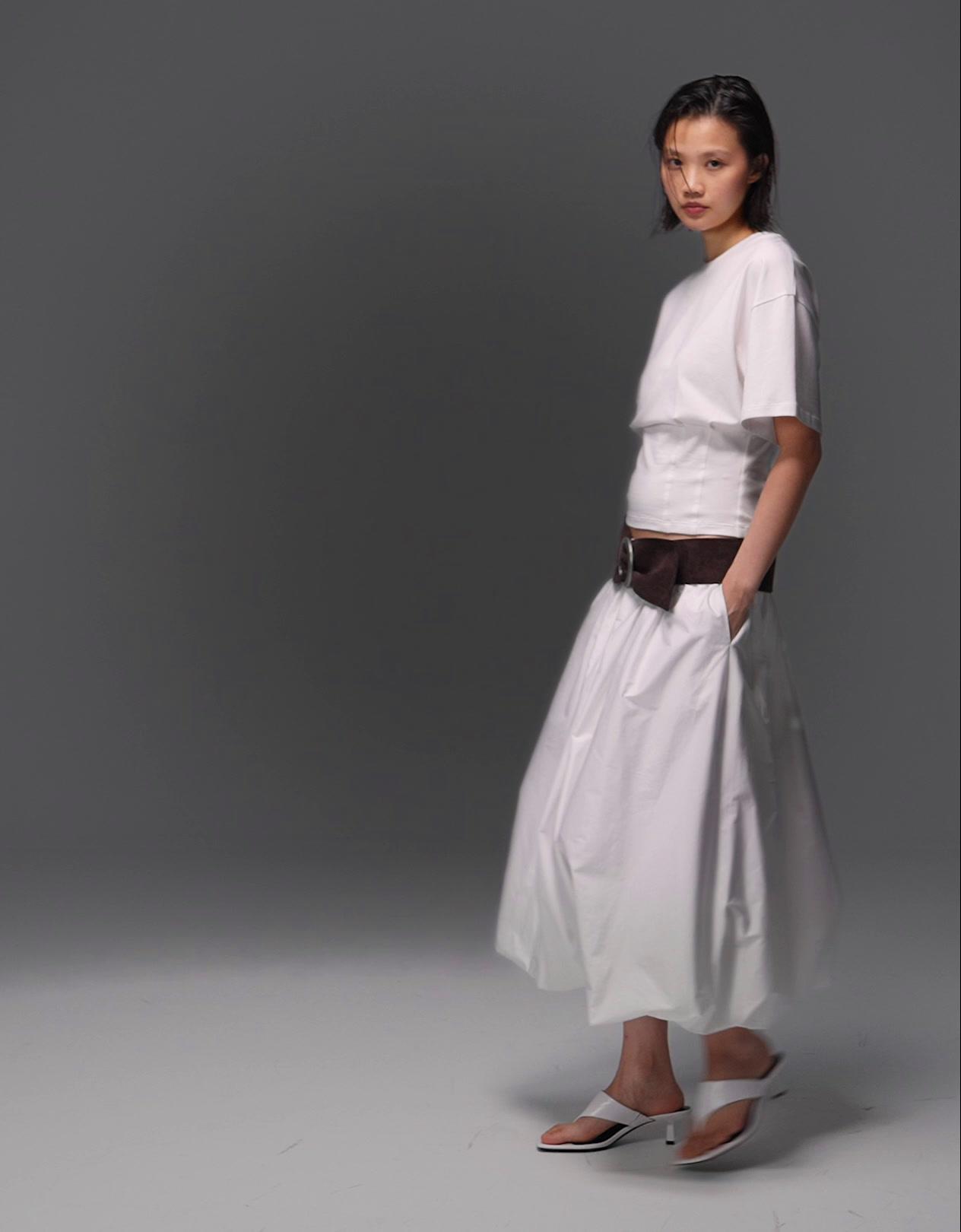 Kısa kollu büzgülü tişört - Görsel 54