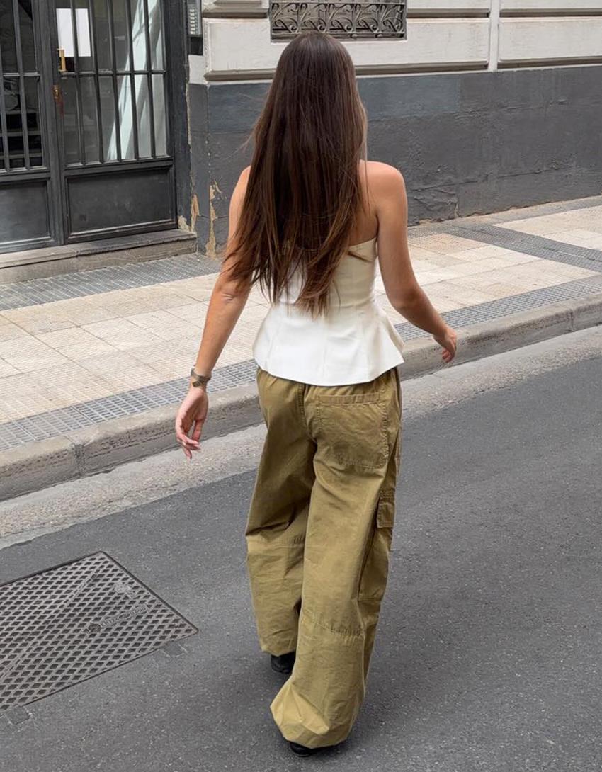 Pantalón cargo-Kaki