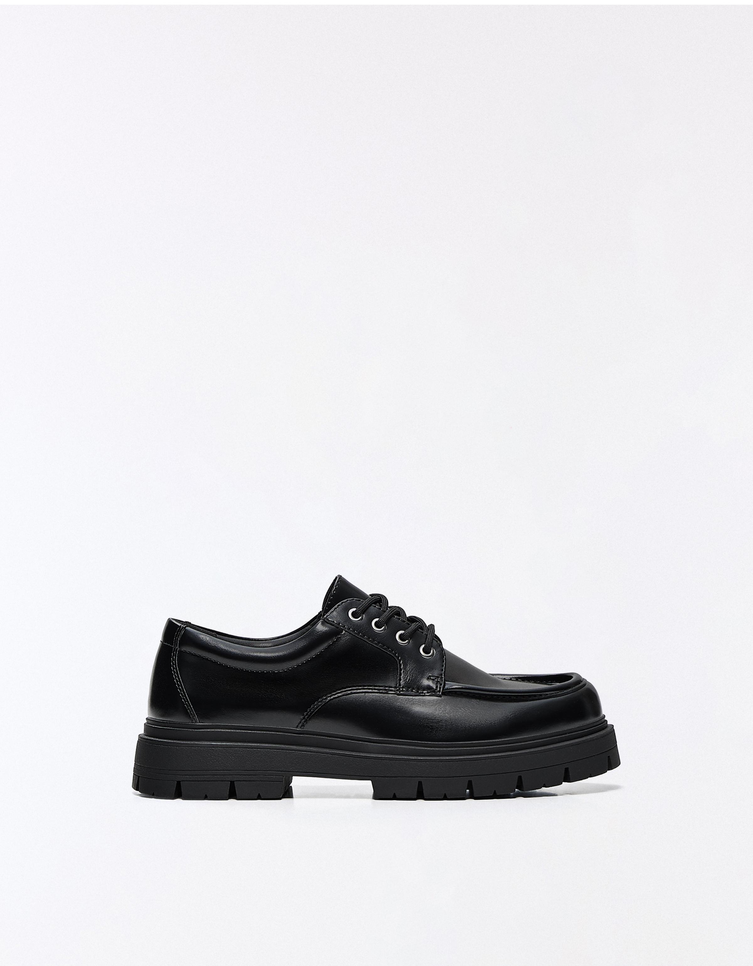 Bershka Zapato Blucher Hombre 39 Negro