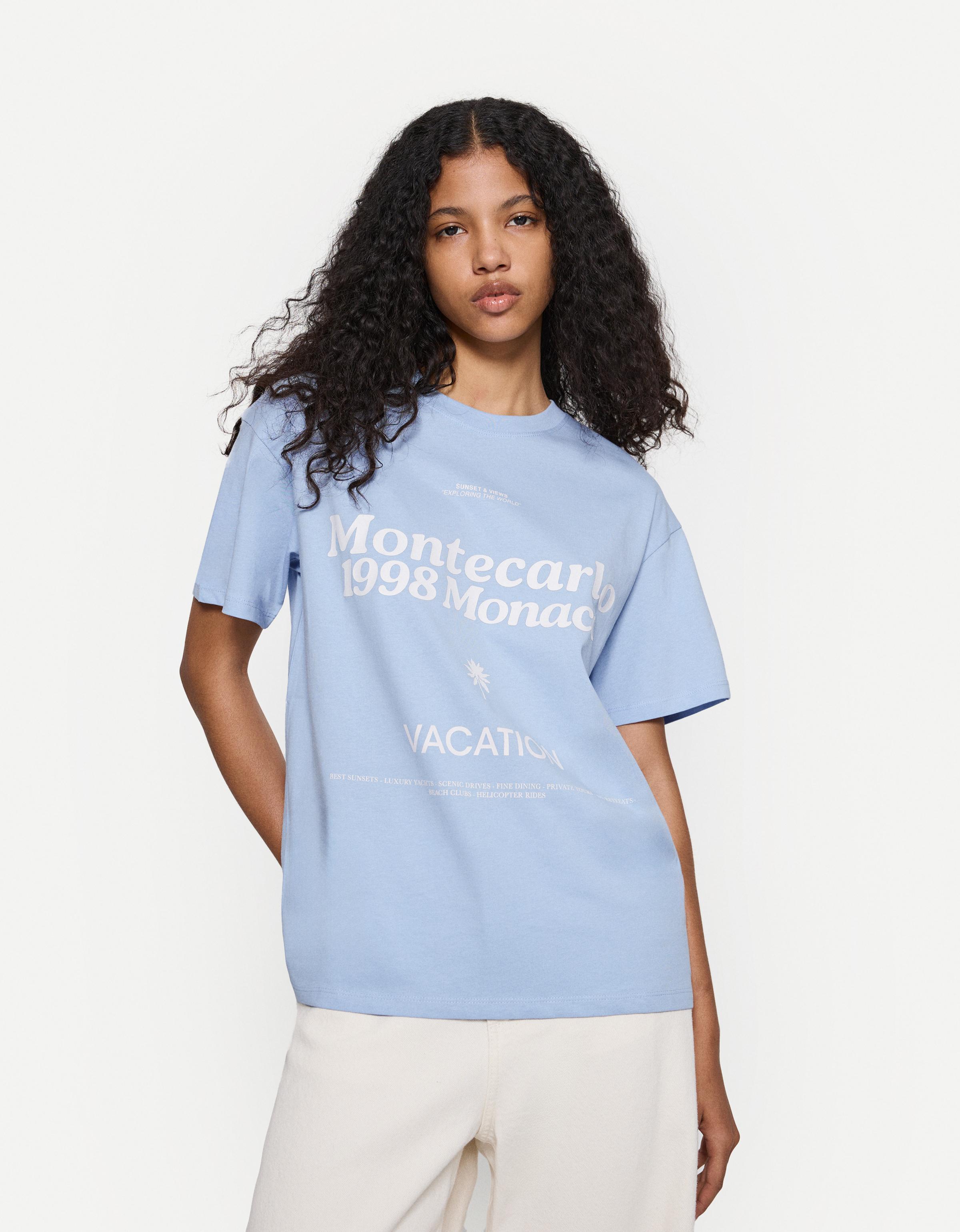 Short sleeve T-shirt with print - Women | Bershka