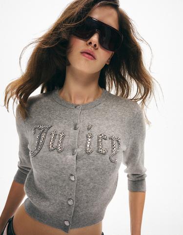 Buttoned cardigan JUICY COUTURE X BERSHKA — Grey 3