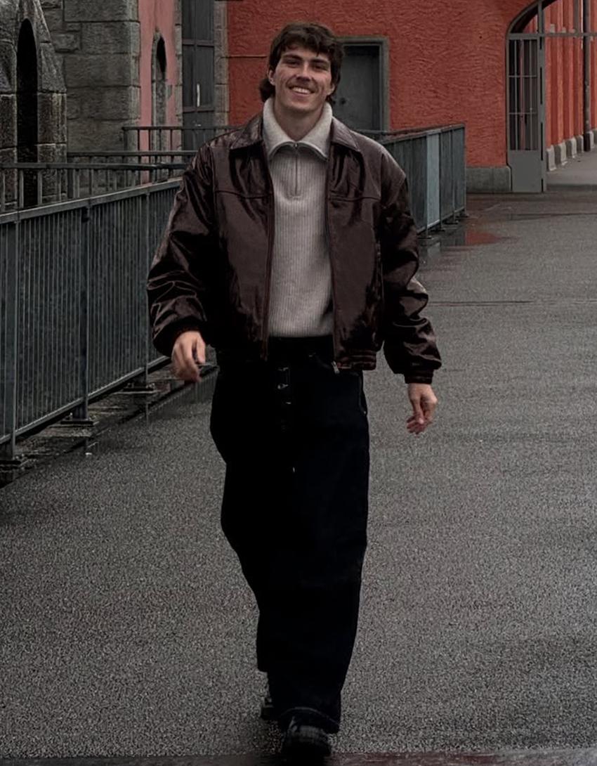 Cazadora efecto piel-Marrón