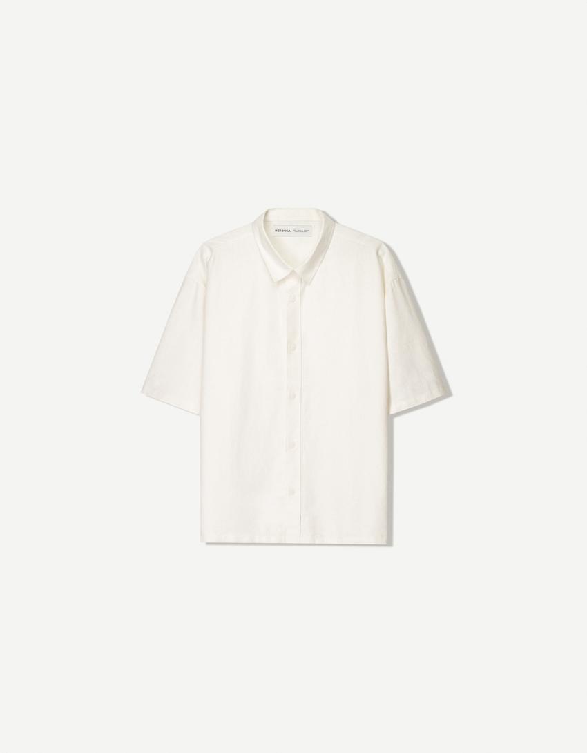 Ensemble chemise et pantalon-Blanc-5