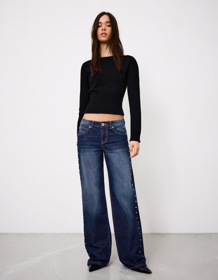 Baggy jeans with stars and studs