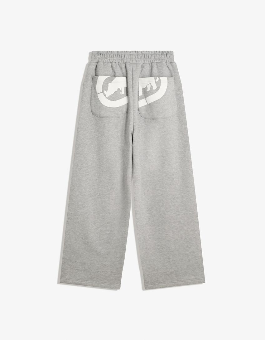 Kalhoty super baggy z teplákoviny Ecko Unltd-Šedá