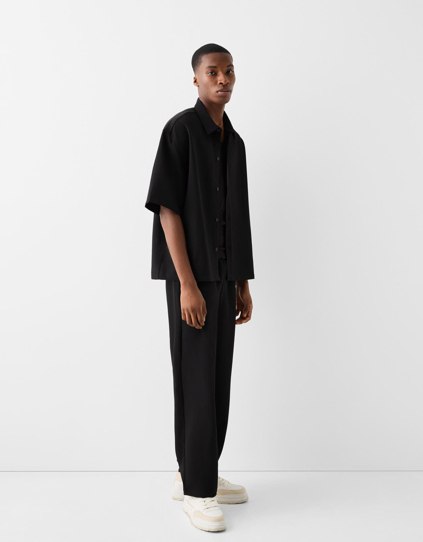 Bershka spodnie jogger czarny