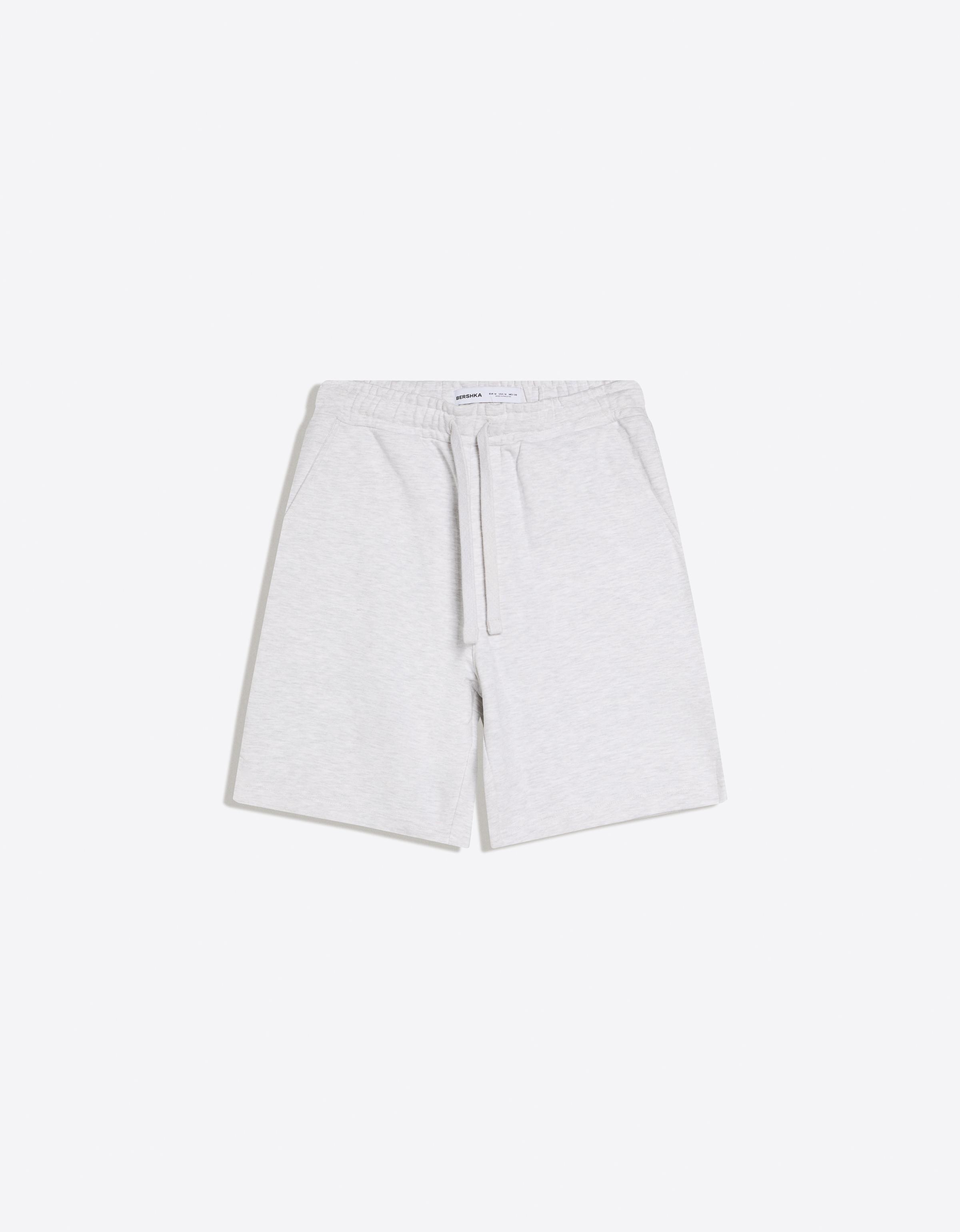 Plush Bermuda shorts — Grey