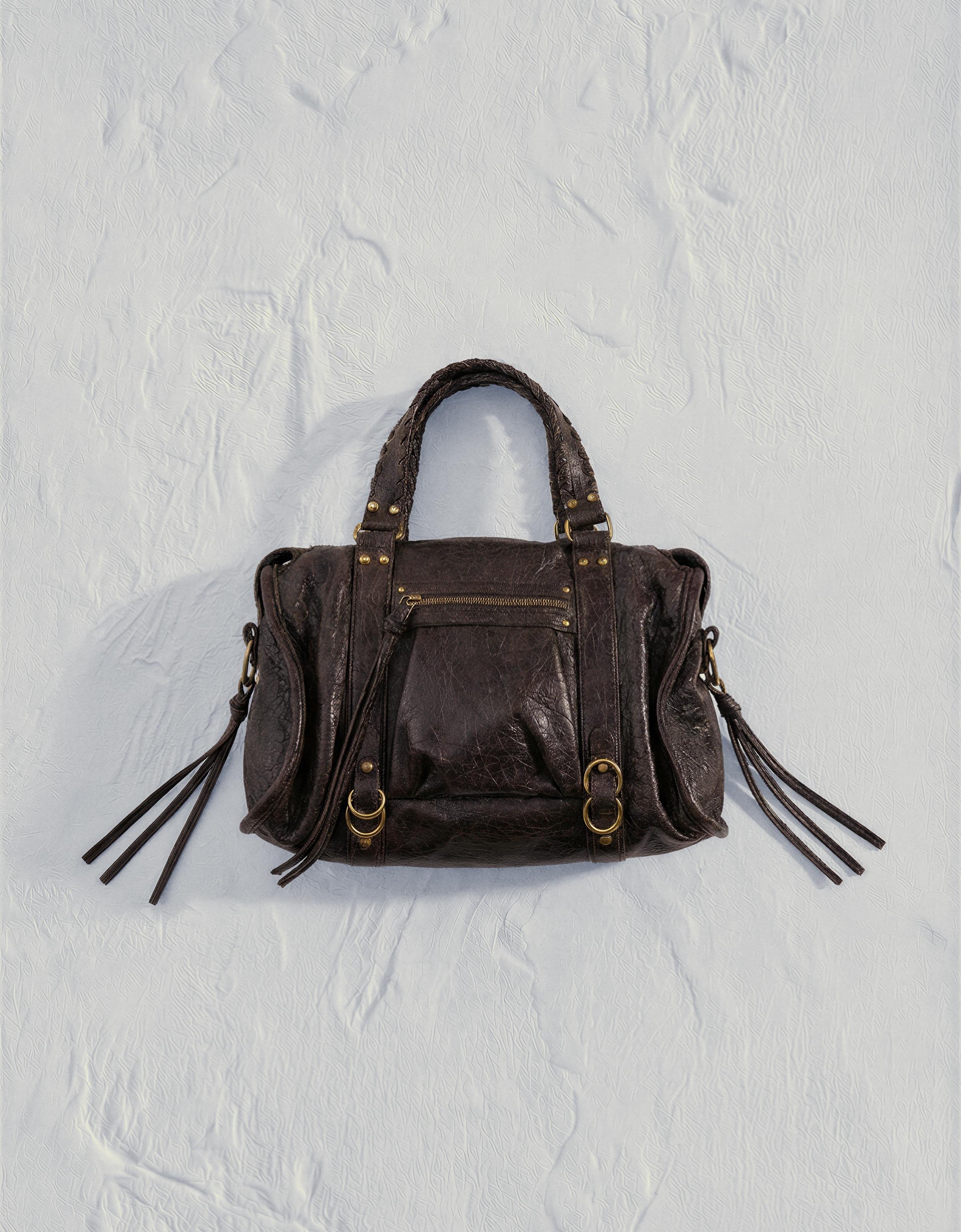 Bowling bag with straps — Brown
