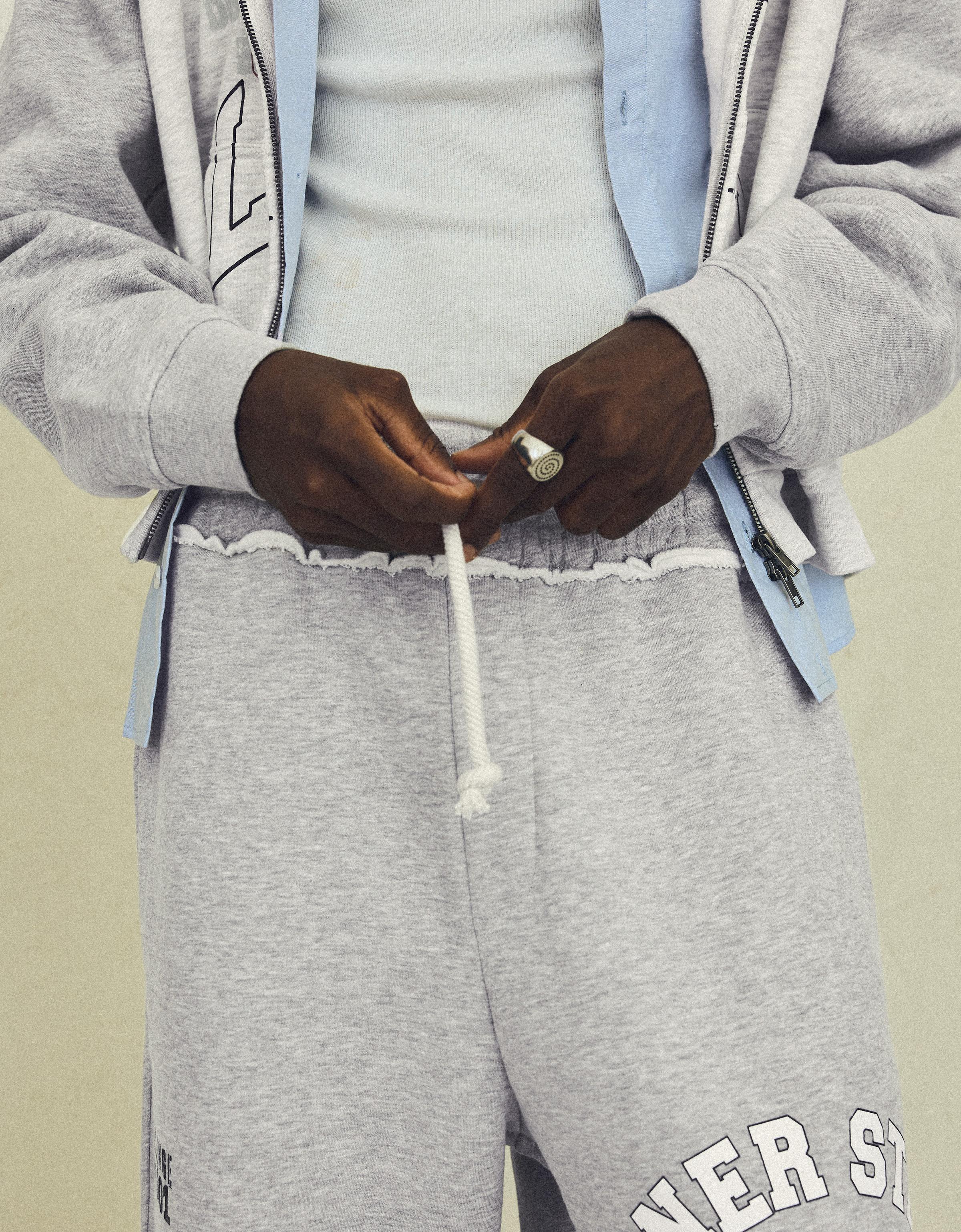 Super baggy patchwork trousers — Grey
