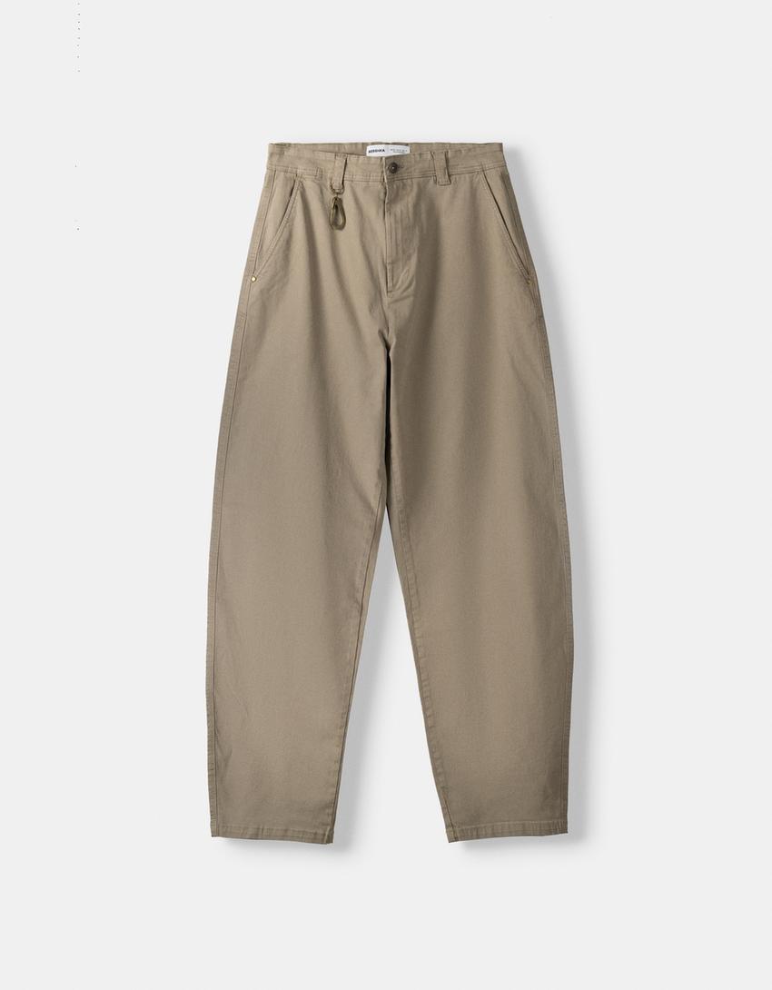 Calças skater fit mosquetão-Caramelo-4