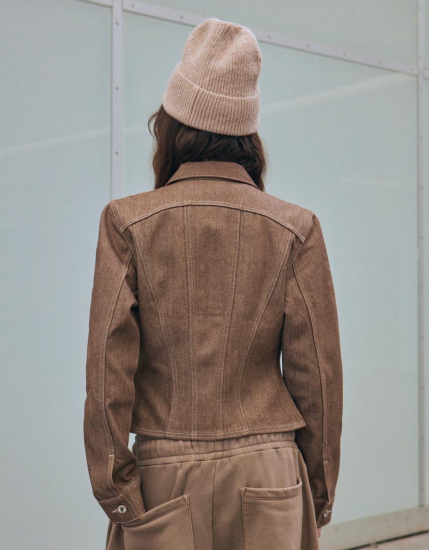 Veste en jean-Marron