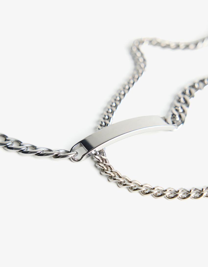 2-pack of steel bracelets-Silver