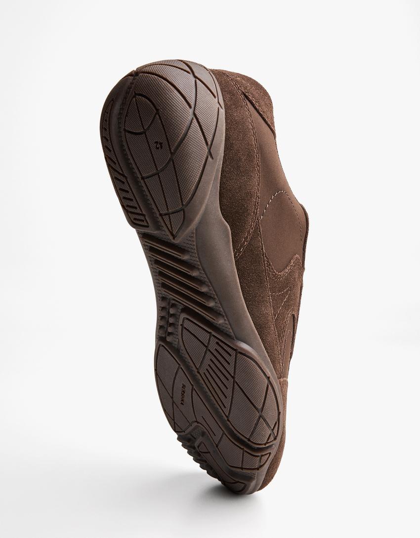 Thin profile trainers-Brown