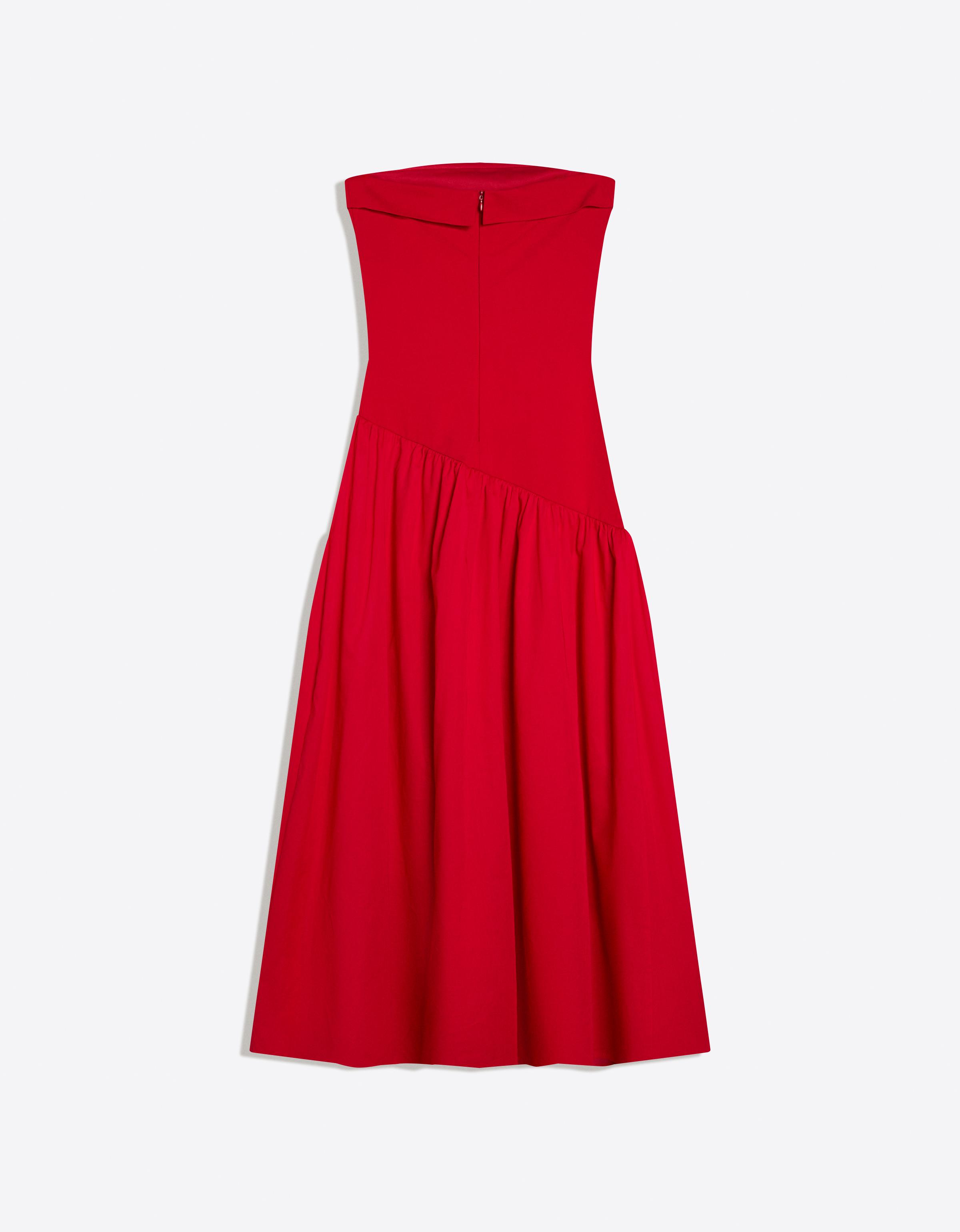 Bandeau midi dress — Red