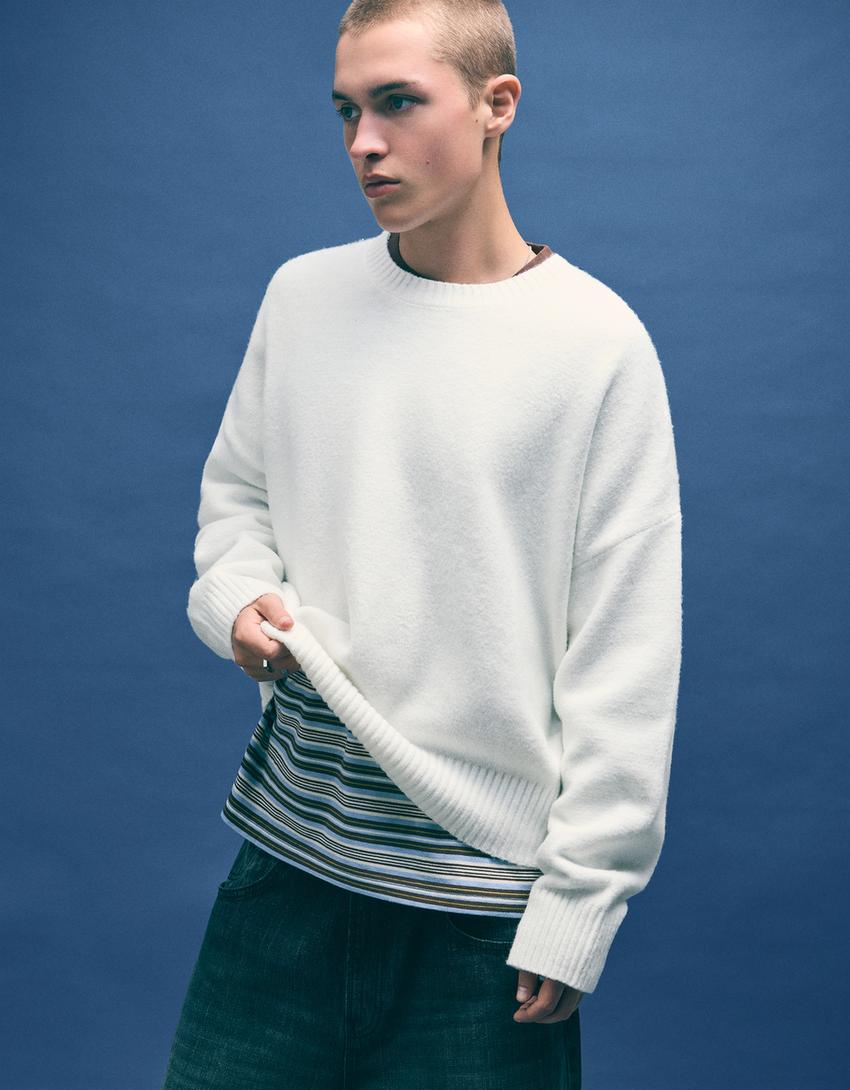 Cropped jumper-White