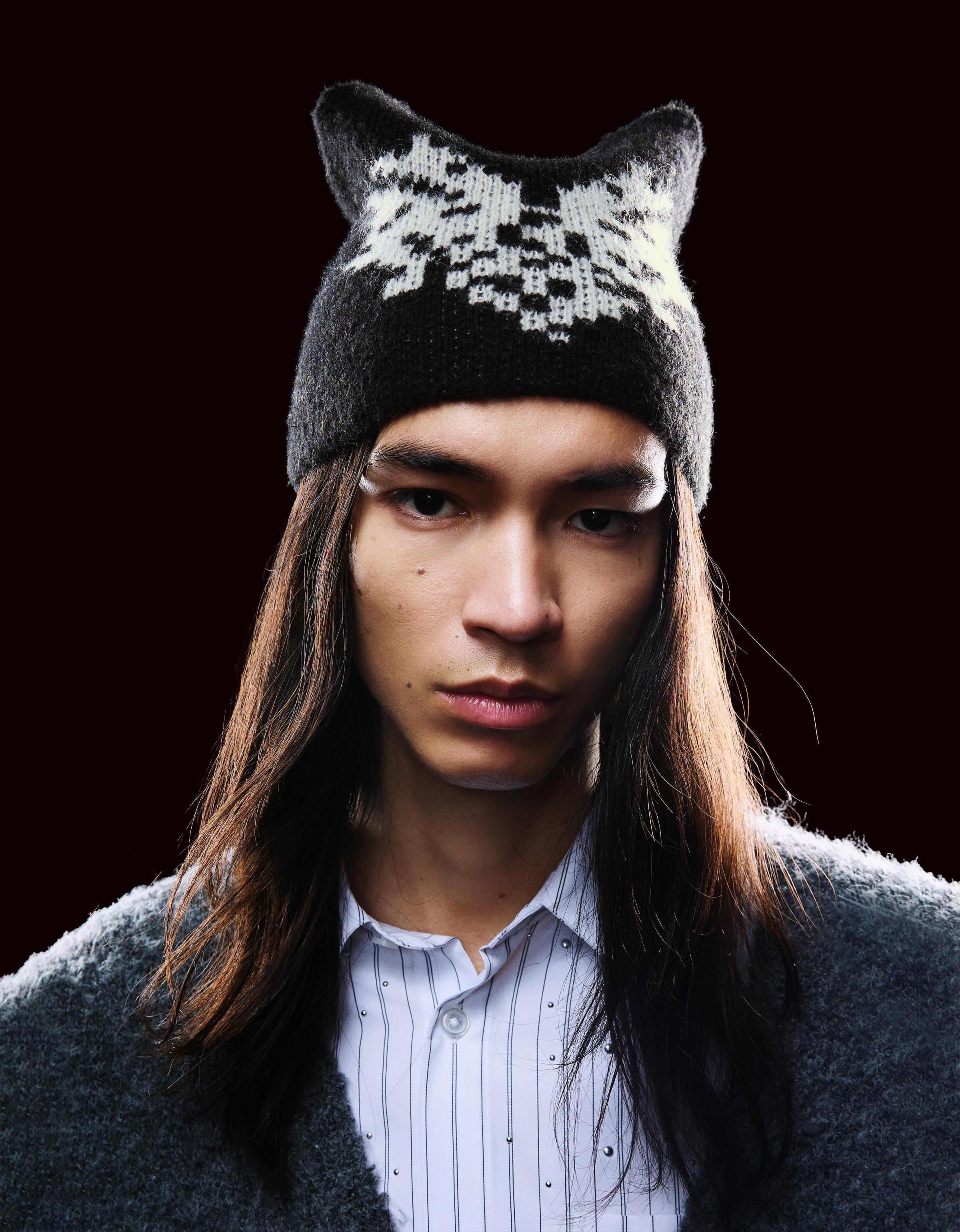 Bershka Beanie Mit Print Herren Schwarz