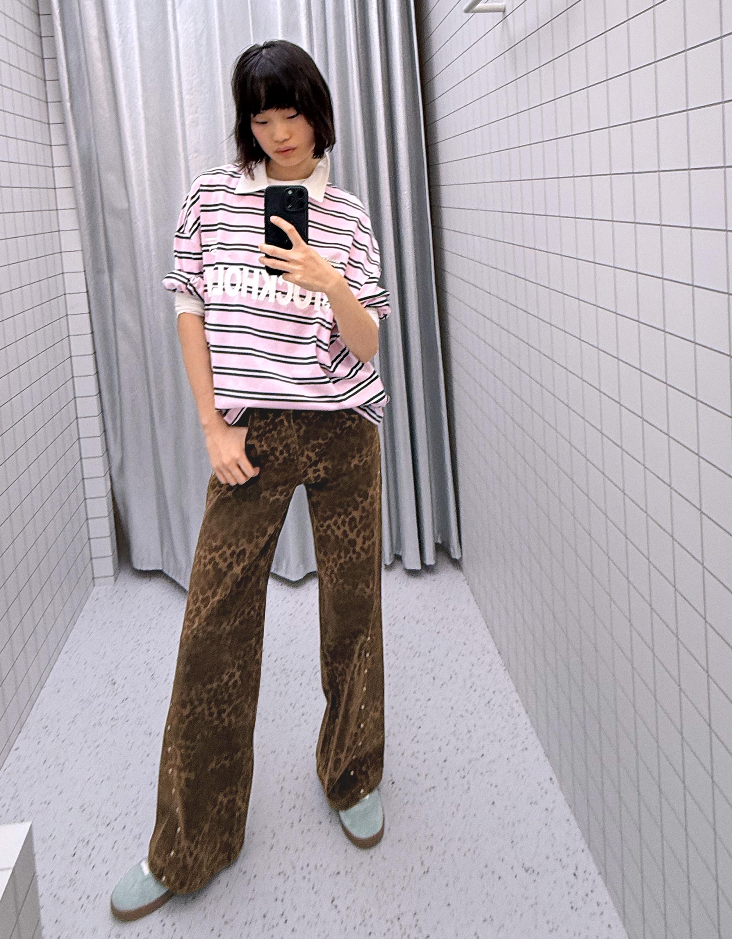 Straight fit fitilli kumaş pantolon - Görsel 51