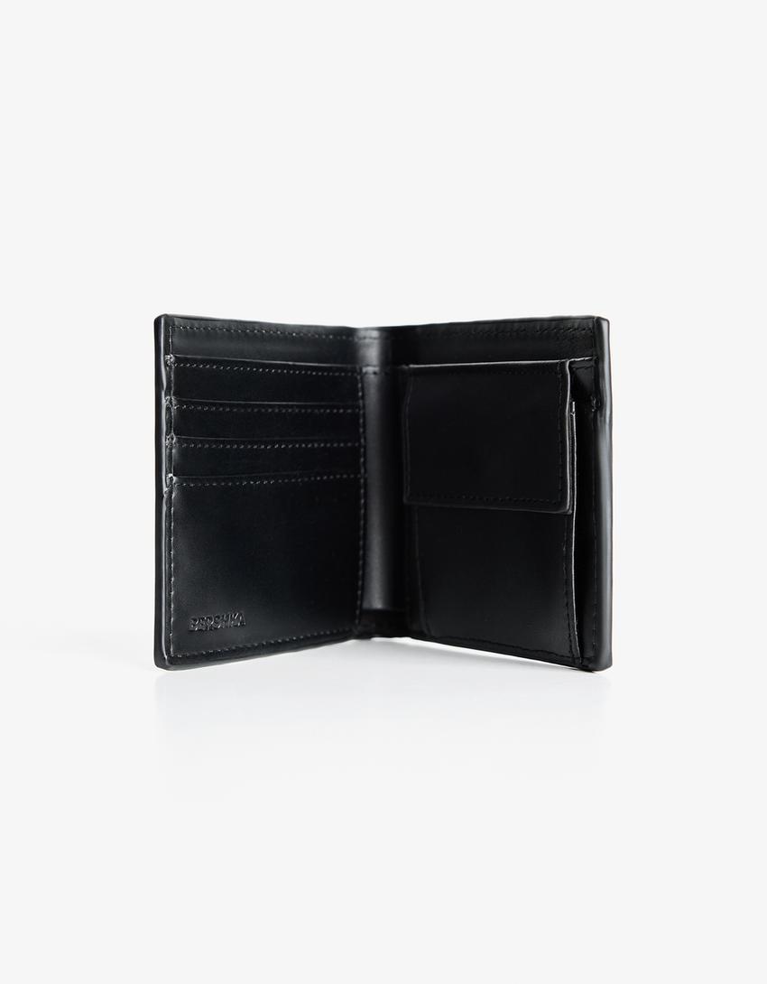 Portefeuille clous imprimé-Noir