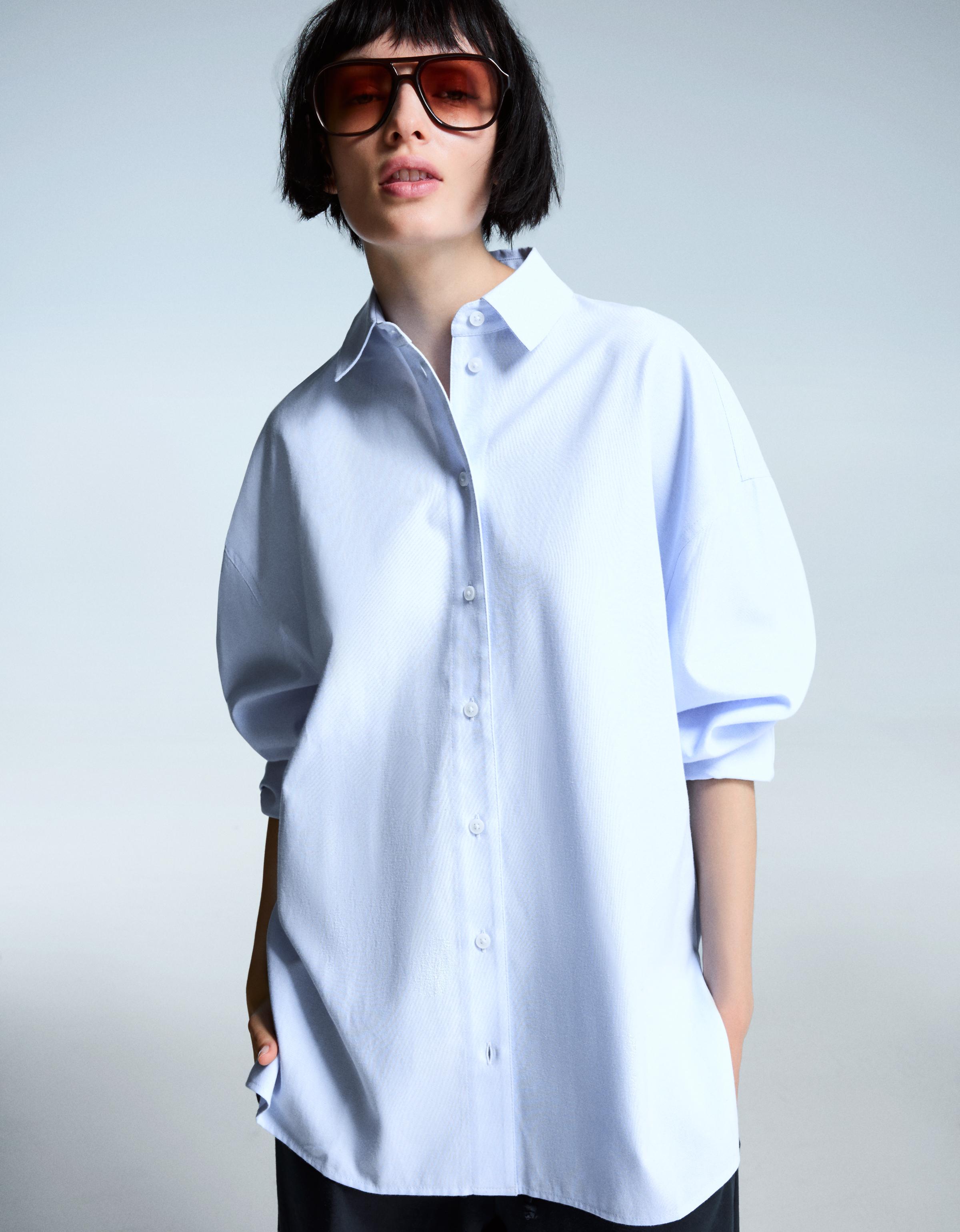 Oversize poplin shirt - New - Women | Bershka